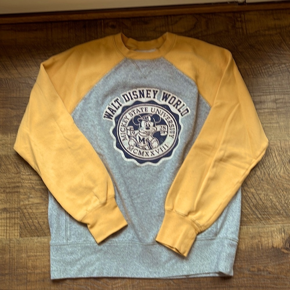 Walt Disney World Mickey Mouse Varsity Style Sweatshirt * Sz M * EUC